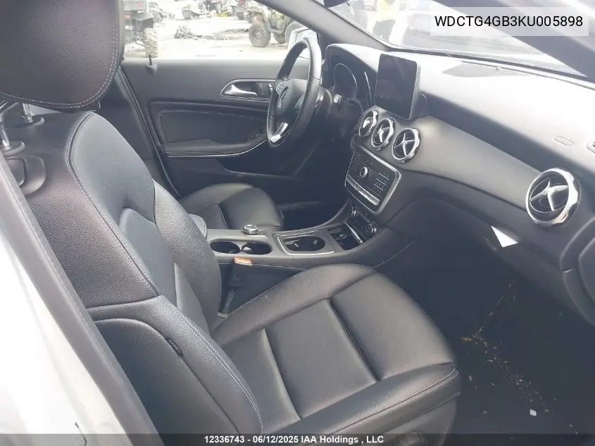 2019 Mercedes-Benz Gla 250 4Matic VIN: WDCTG4GB3KU005898 Lot: 12336743