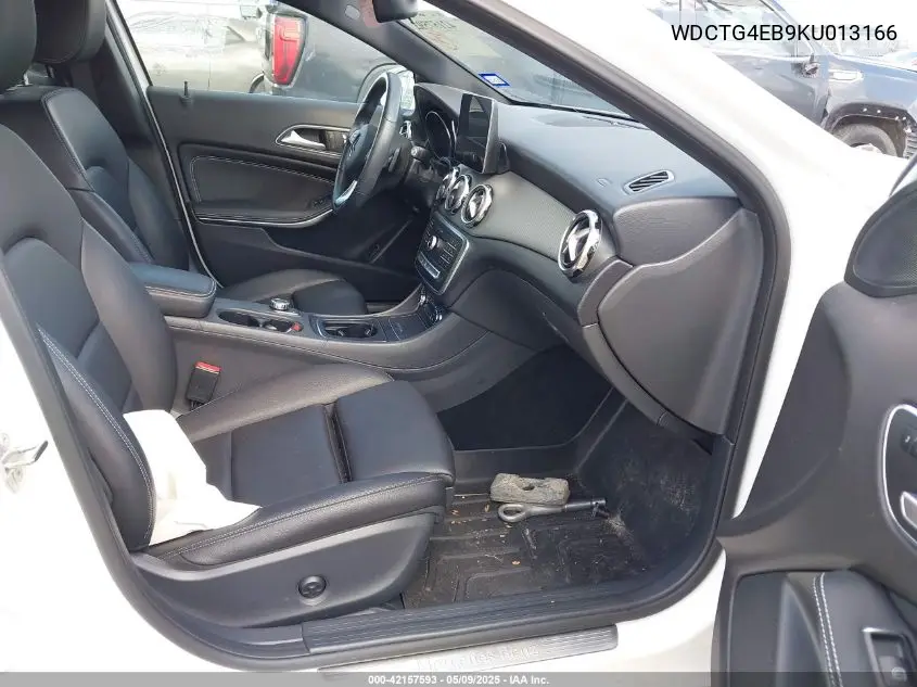 2019 Mercedes-Benz Gla 250 VIN: WDCTG4EB9KU013166 Lot: 42157593