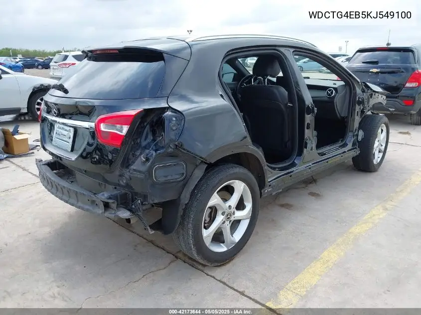 2019 Mercedes-Benz Gla 250 VIN: WDCTG4EB5KJ549100 Lot: 42173644