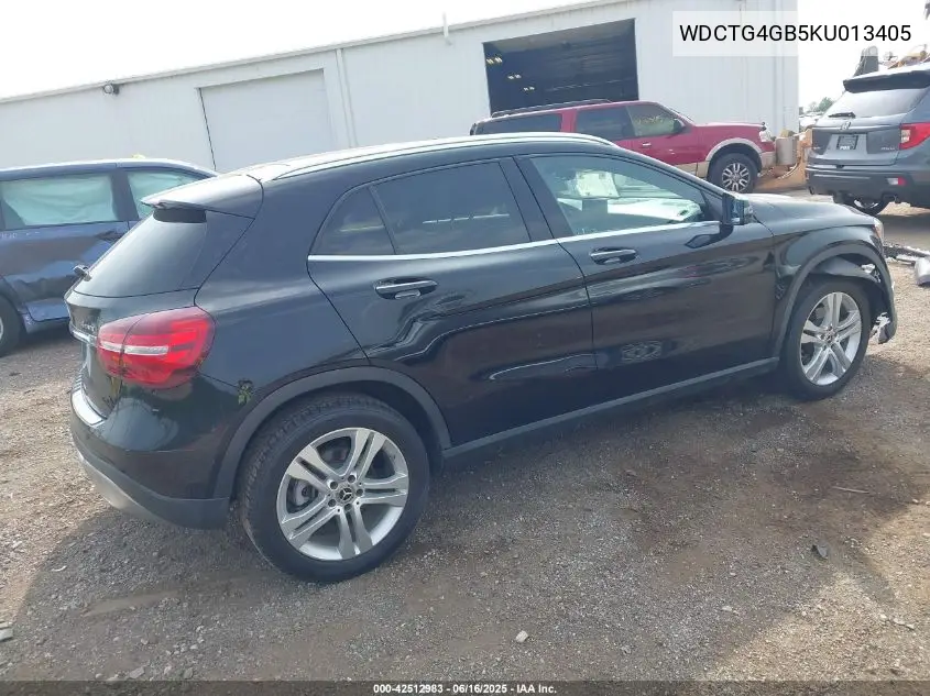 2019 Mercedes-Benz Gla 250 4Matic VIN: WDCTG4GB5KU013405 Lot: 42512983