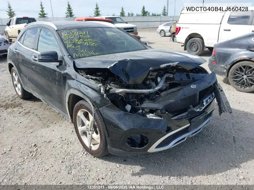 2020 Mercedes-Benz Gla 250 4Matic VIN: WDCTG4GB4LJ660428 Lot: 12331211