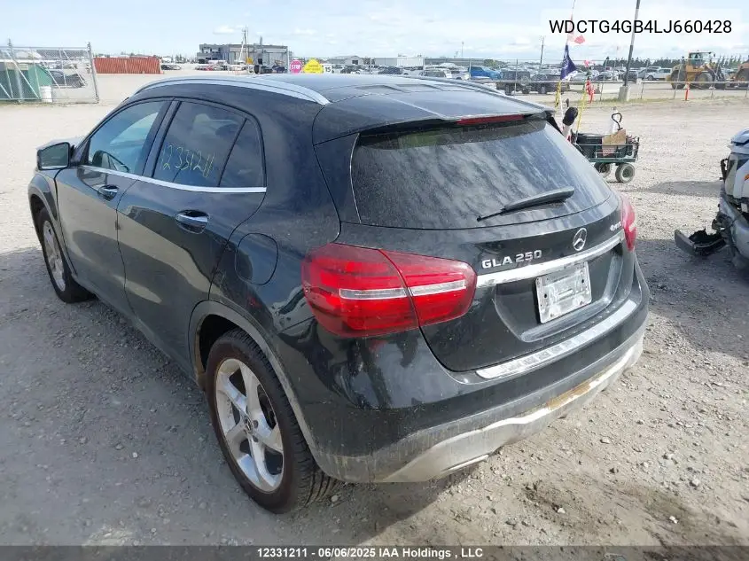 2020 Mercedes-Benz Gla 250 4Matic VIN: WDCTG4GB4LJ660428 Lot: 12331211