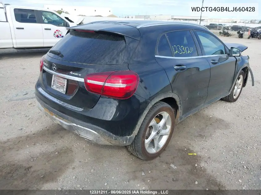 2020 Mercedes-Benz Gla 250 4Matic VIN: WDCTG4GB4LJ660428 Lot: 12331211