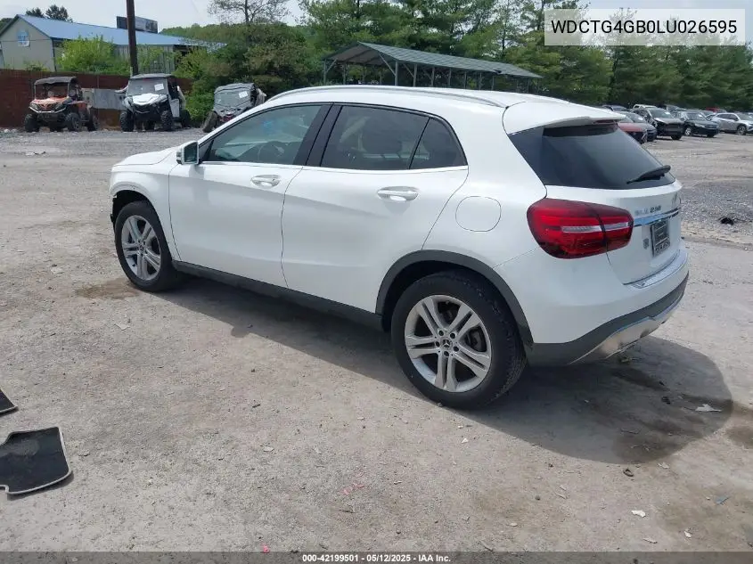 2020 Mercedes-Benz Gla 250 4Matic VIN: WDCTG4GB0LU026595 Lot: 42199501