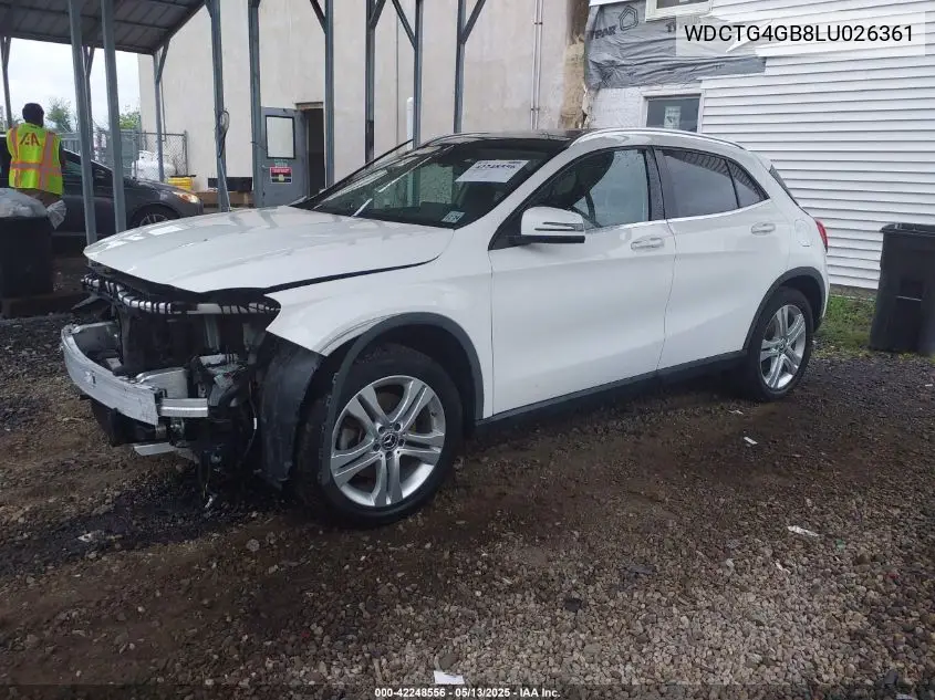 2020 Mercedes-Benz Gla 250 4Matic VIN: WDCTG4GB8LU026361 Lot: 42248556