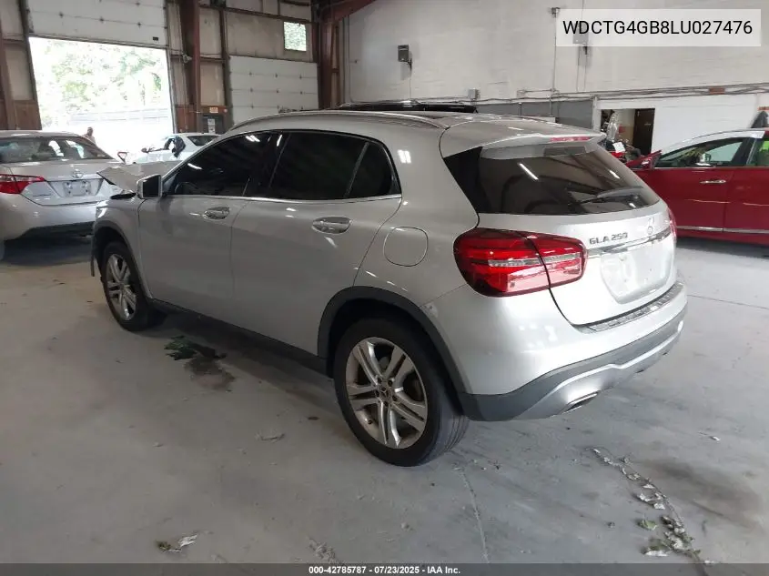 2020 Mercedes-Benz Gla 250 4Matic VIN: WDCTG4GB8LU027476 Lot: 42785787
