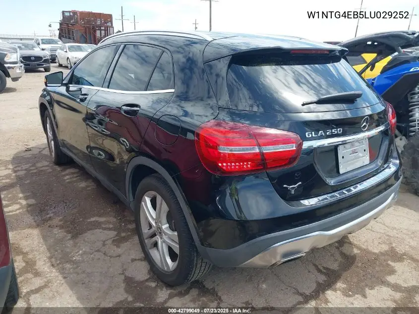 2020 Mercedes-Benz Gla 250 VIN: W1NTG4EB5LU029252 Lot: 42799049