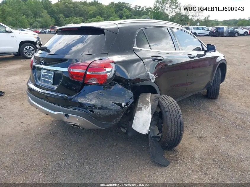 2020 Mercedes-Benz Gla 250 VIN: WDCTG4EB1LJ690943 Lot: 42804997