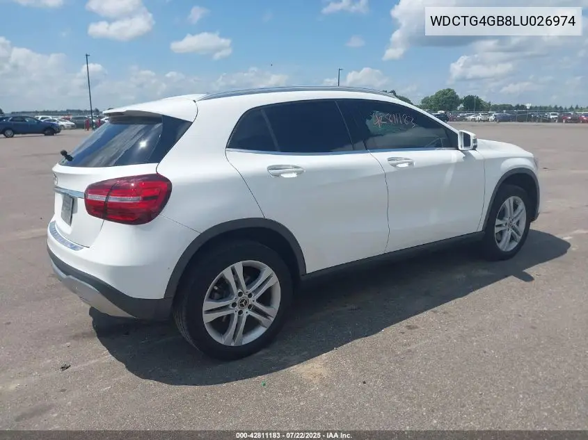 2020 Mercedes-Benz Gla 250 4Matic VIN: WDCTG4GB8LU026974 Lot: 42811183