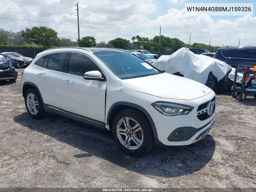 2021 Mercedes-Benz Gla 250 VIN: W1N4N4GB8MJ159326 Lot: 41937116