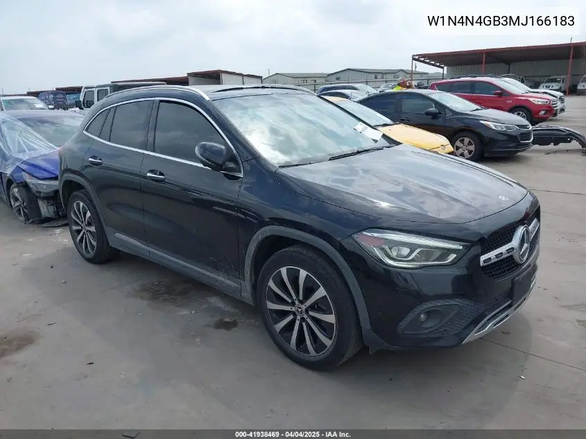 2021 Mercedes-Benz Gla 250 VIN: W1N4N4GB3MJ166183 Lot: 41938469