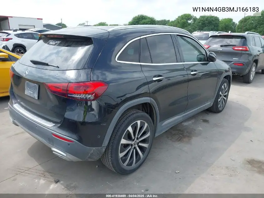 2021 Mercedes-Benz Gla 250 VIN: W1N4N4GB3MJ166183 Lot: 41938469