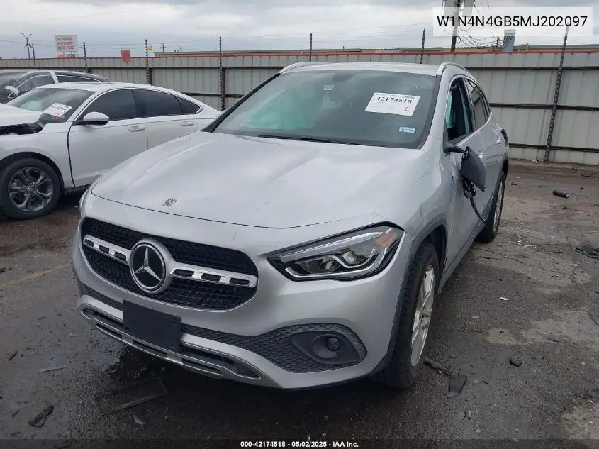 2021 Mercedes-Benz Gla 250 VIN: W1N4N4GB5MJ202097 Lot: 42174518