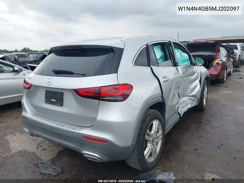 2021 Mercedes-Benz Gla 250 VIN: W1N4N4GB5MJ202097 Lot: 42174518