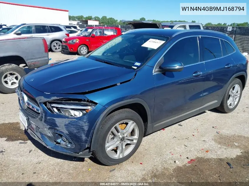 2021 Mercedes-Benz Gla 250 VIN: W1N4N4GB9MJ168794 Lot: 42184377