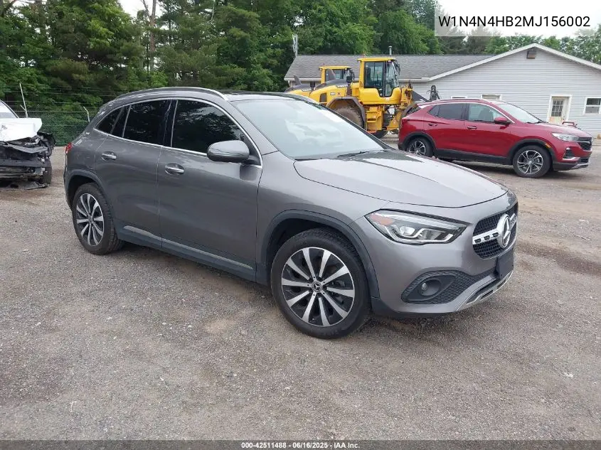 2021 Mercedes-Benz Gla 250 4Matic VIN: W1N4N4HB2MJ156002 Lot: 42511488