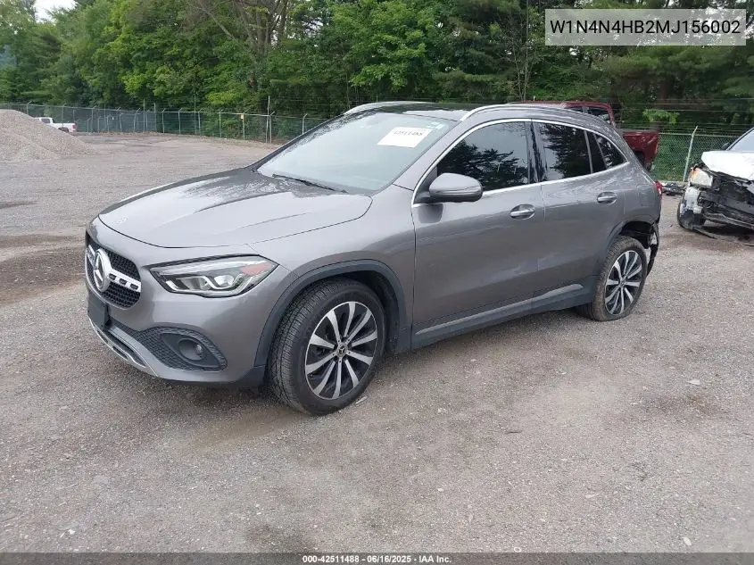 2021 Mercedes-Benz Gla 250 4Matic VIN: W1N4N4HB2MJ156002 Lot: 42511488
