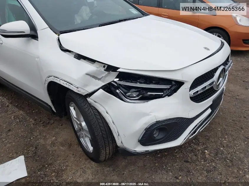 2021 Mercedes-Benz Gla 250 4Matic VIN: W1N4N4HB4MJ265366 Lot: 42513608
