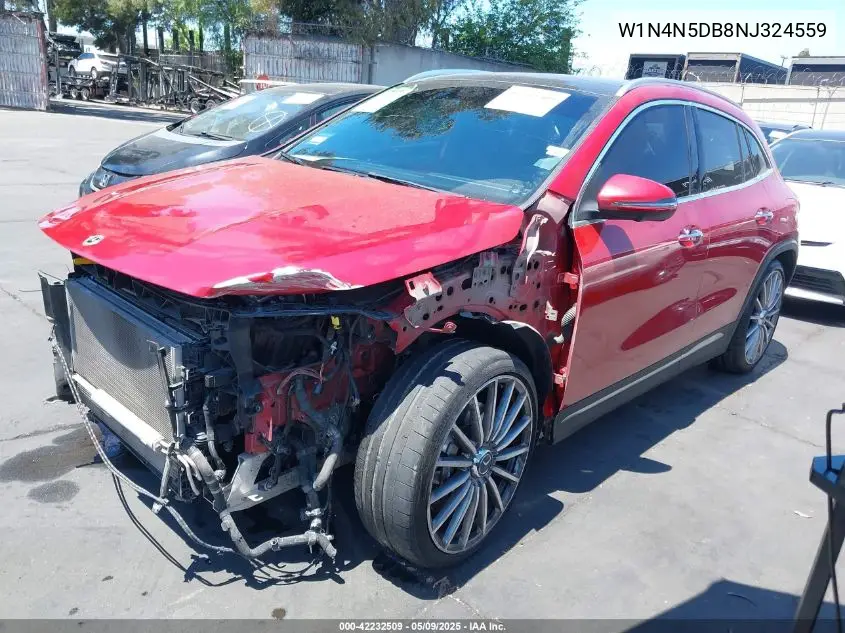 2022 Mercedes-Benz Amg Gla 45 4Matic VIN: W1N4N5DB8NJ324559 Lot: 42232509