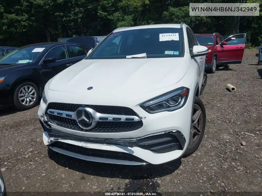 2022 Mercedes-Benz Gla 250 4Matic VIN: W1N4N4HB6NJ342949 Lot: 42755141