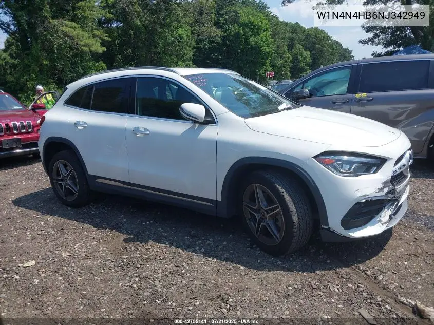 2022 Mercedes-Benz Gla 250 4Matic VIN: W1N4N4HB6NJ342949 Lot: 42755141