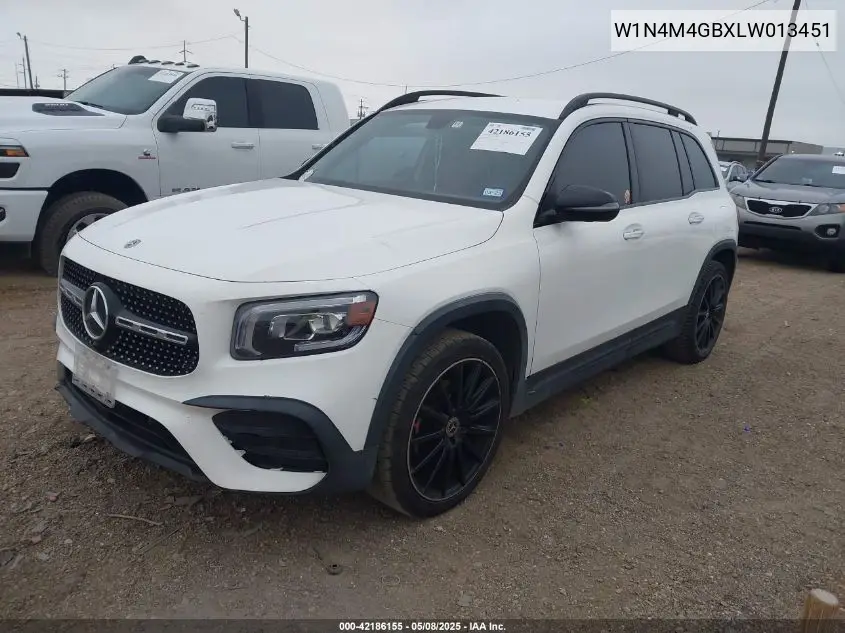 2020 Mercedes-Benz Glb 250 VIN: W1N4M4GBXLW013451 Lot: 42186155