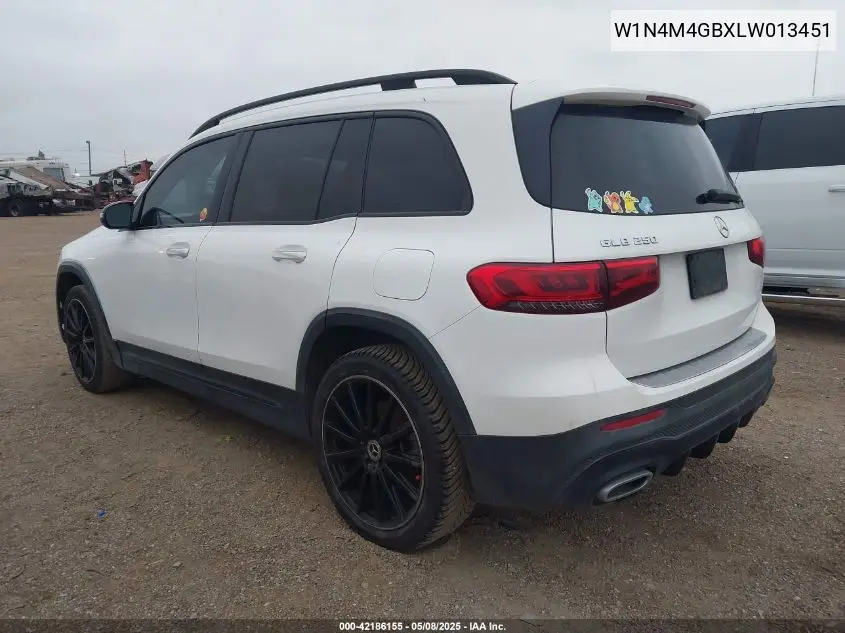 2020 Mercedes-Benz Glb 250 VIN: W1N4M4GBXLW013451 Lot: 42186155