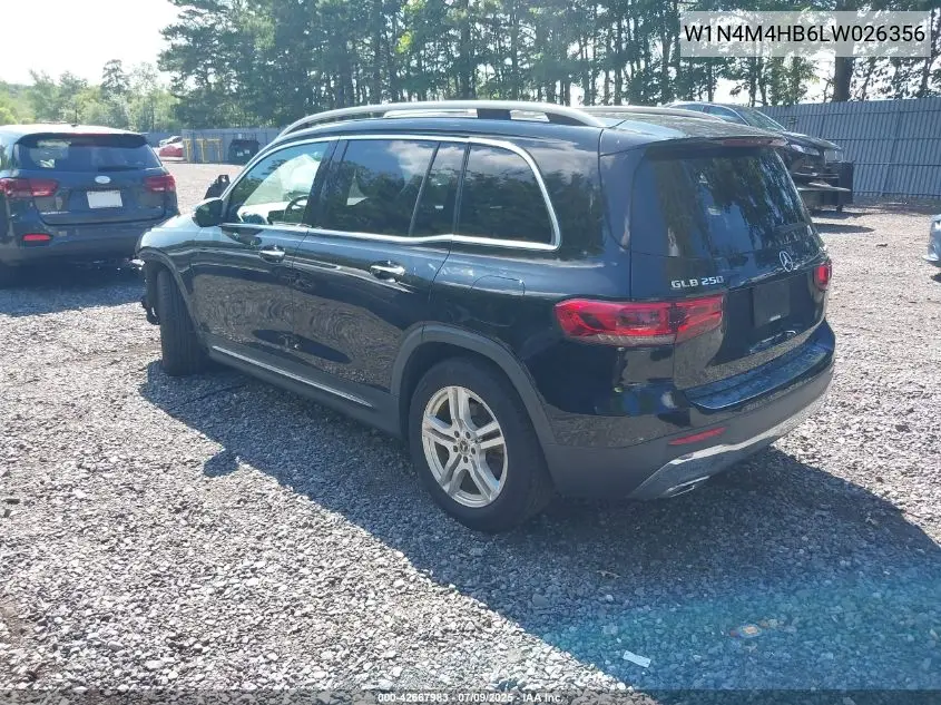 2020 Mercedes-Benz Glb 250 4Matic VIN: W1N4M4HB6LW026356 Lot: 42667983