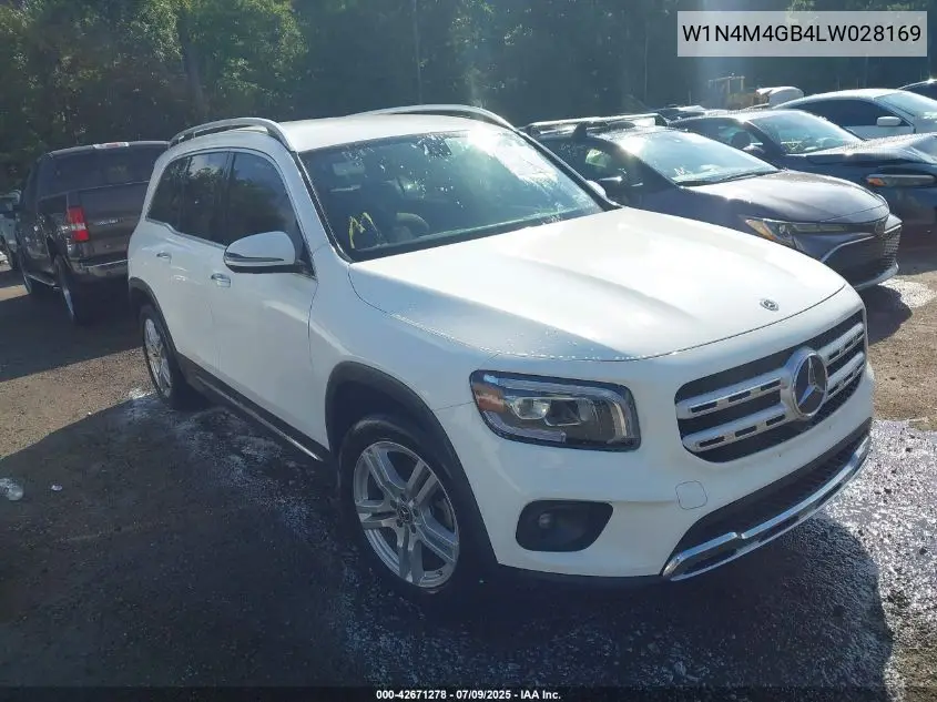 2020 Mercedes-Benz Glb 250 VIN: W1N4M4GB4LW028169 Lot: 42671278
