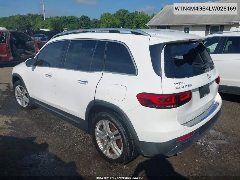 2020 Mercedes-Benz Glb 250 VIN: W1N4M4GB4LW028169 Lot: 42671278