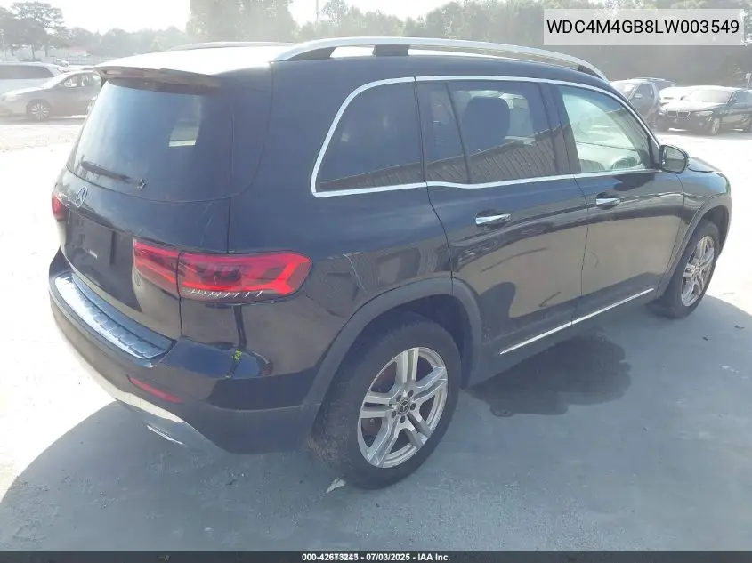 2020 Mercedes-Benz Glb 250 VIN: WDC4M4GB8LW003549 Lot: 42673243