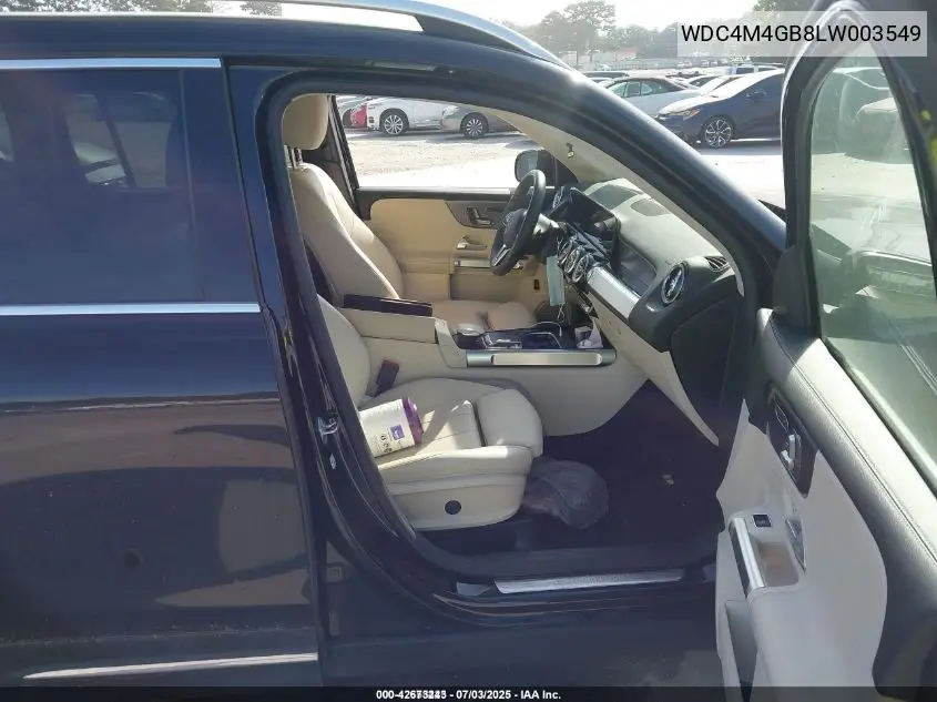 2020 Mercedes-Benz Glb 250 VIN: WDC4M4GB8LW003549 Lot: 42673243