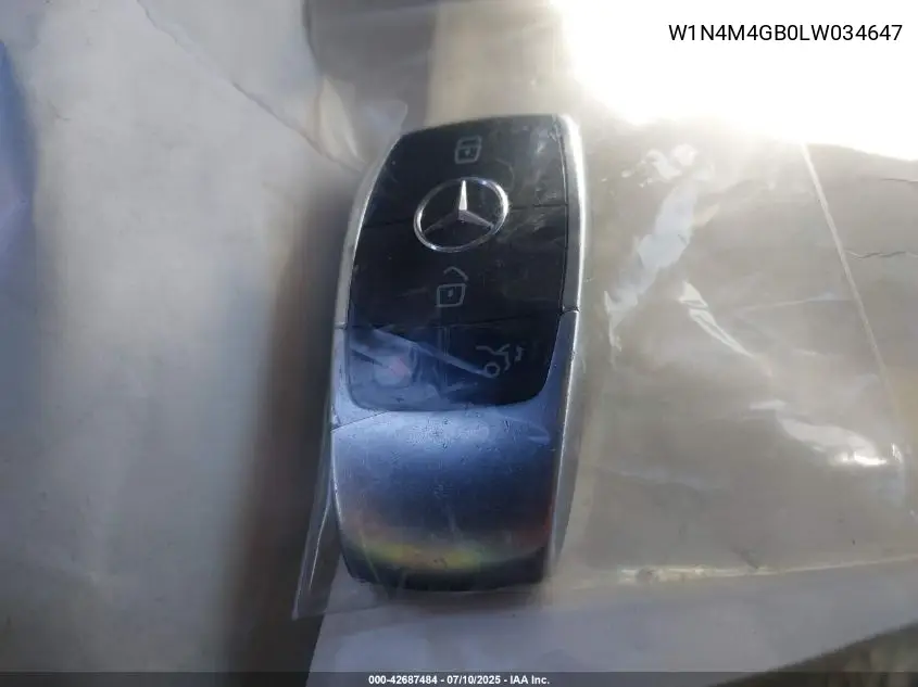 2020 Mercedes-Benz Glb 250 VIN: W1N4M4GB0LW034647 Lot: 42687484
