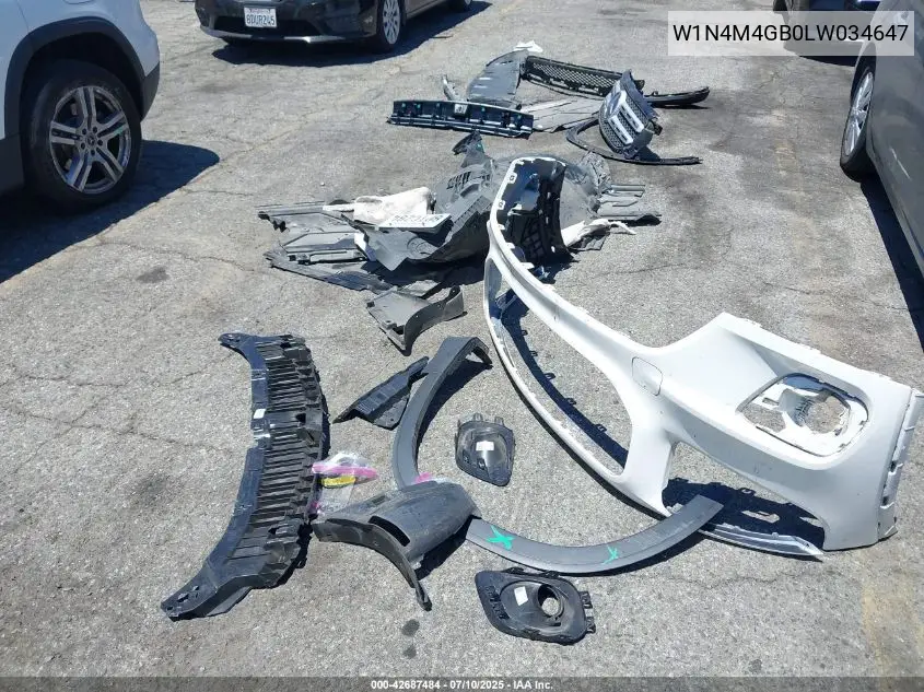 2020 Mercedes-Benz Glb 250 VIN: W1N4M4GB0LW034647 Lot: 42687484
