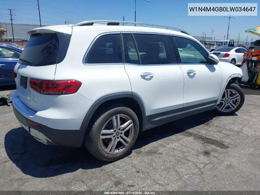 2020 Mercedes-Benz Glb 250 VIN: W1N4M4GB0LW034647 Lot: 42687484