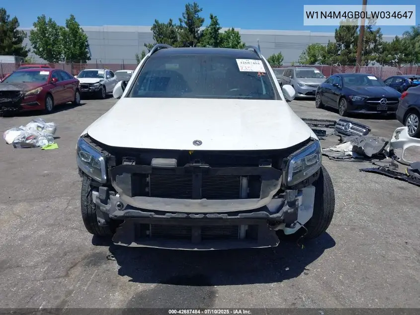 2020 Mercedes-Benz Glb 250 VIN: W1N4M4GB0LW034647 Lot: 42687484