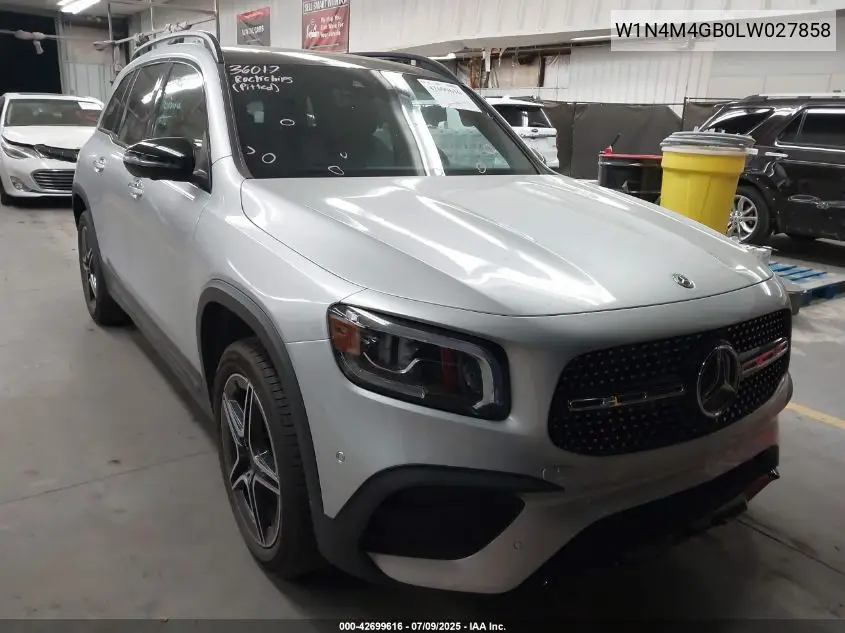2020 Mercedes-Benz Glb 250 VIN: W1N4M4GB0LW027858 Lot: 42699616