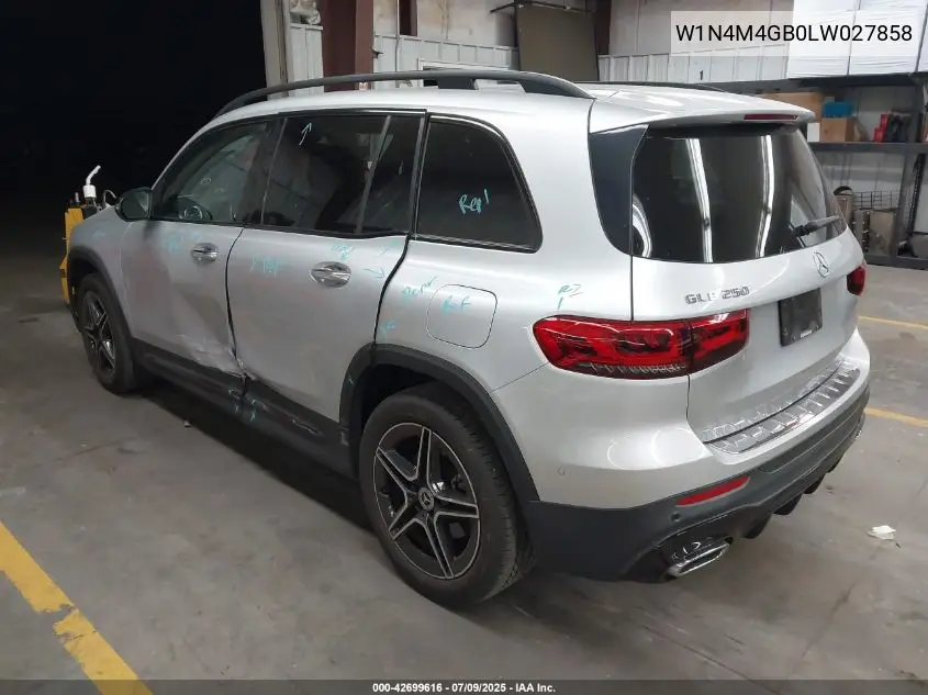 2020 Mercedes-Benz Glb 250 VIN: W1N4M4GB0LW027858 Lot: 42699616