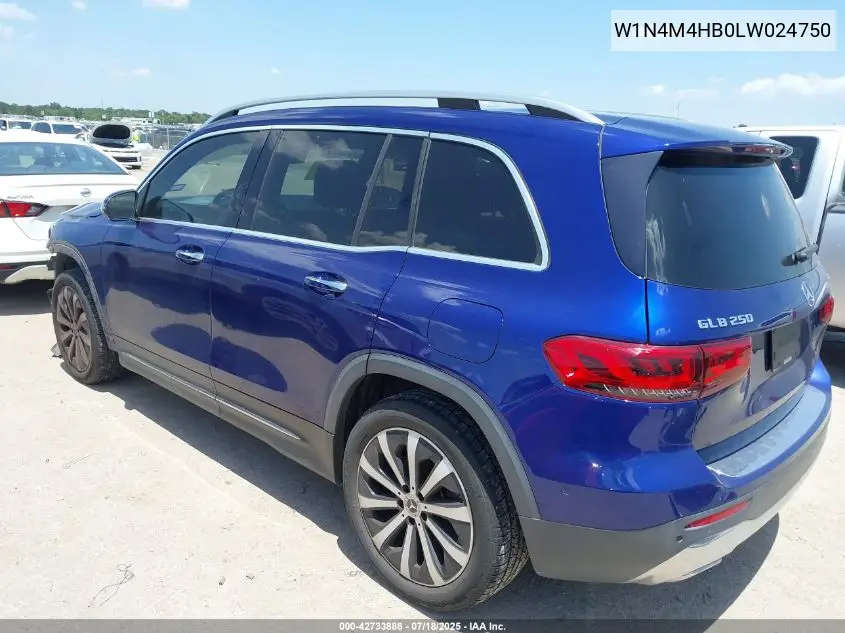 2020 Mercedes-Benz Glb 250 4Matic VIN: W1N4M4HB0LW024750 Lot: 42733888