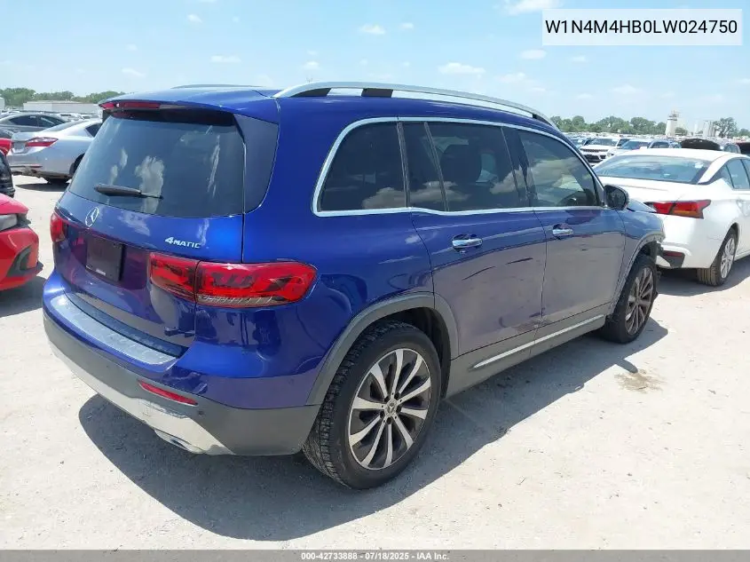 2020 Mercedes-Benz Glb 250 4Matic VIN: W1N4M4HB0LW024750 Lot: 42733888