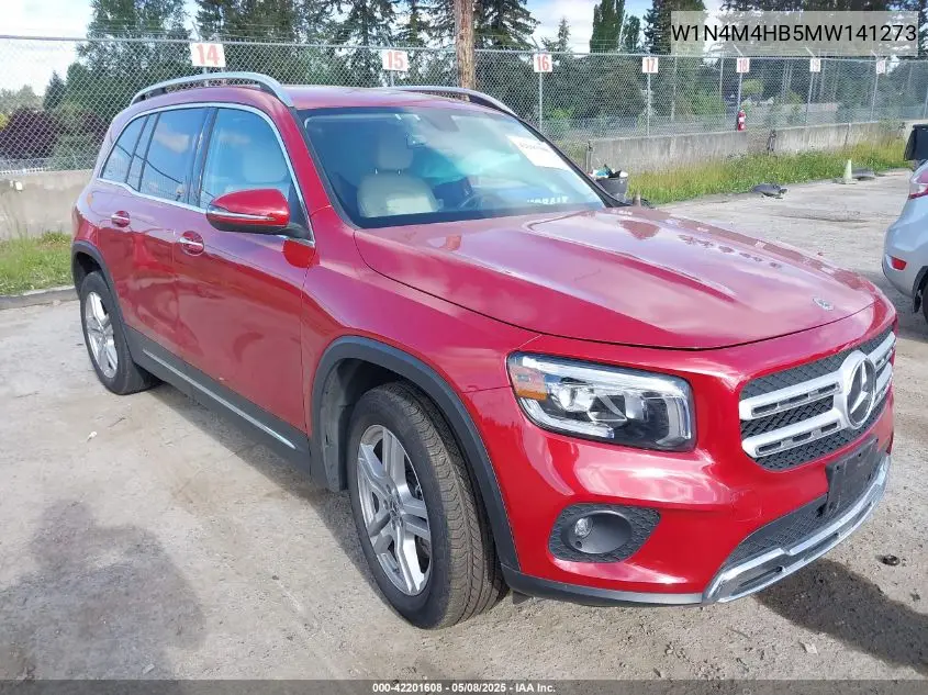 2021 Mercedes-Benz Glb 250 4Matic VIN: W1N4M4HB5MW141273 Lot: 42201608