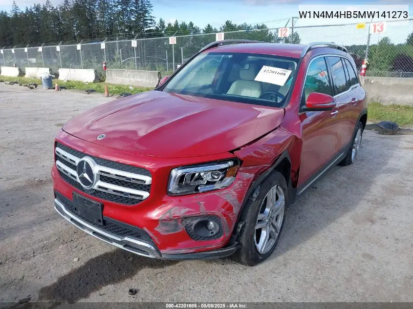 2021 Mercedes-Benz Glb 250 4Matic VIN: W1N4M4HB5MW141273 Lot: 42201608