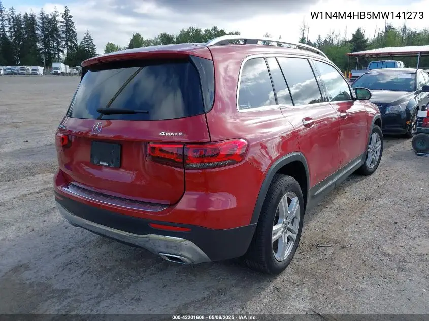 2021 Mercedes-Benz Glb 250 4Matic VIN: W1N4M4HB5MW141273 Lot: 42201608