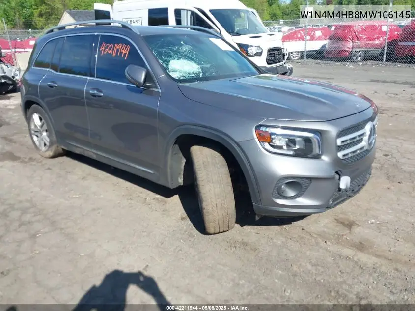 2021 Mercedes-Benz Glb 250 4Matic VIN: W1N4M4HB8MW106145 Lot: 42211944