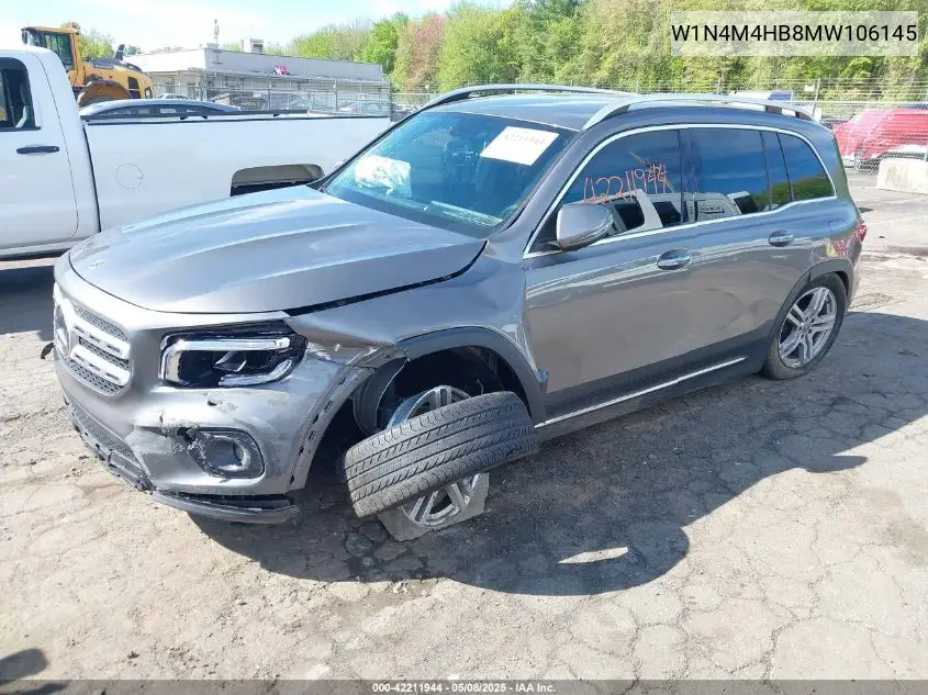 2021 Mercedes-Benz Glb 250 4Matic VIN: W1N4M4HB8MW106145 Lot: 42211944