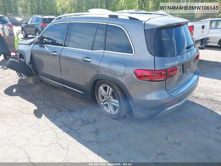 2021 Mercedes-Benz Glb 250 4Matic VIN: W1N4M4HB8MW106145 Lot: 42211944