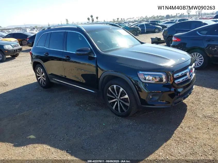 2021 Mercedes-Benz Glb 250 VIN: W1N4M4GB7MW090263 Lot: 42237611