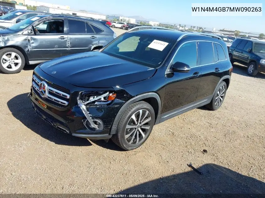 2021 Mercedes-Benz Glb 250 VIN: W1N4M4GB7MW090263 Lot: 42237611