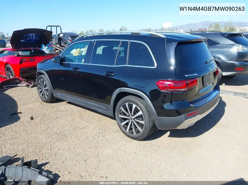 2021 Mercedes-Benz Glb 250 VIN: W1N4M4GB7MW090263 Lot: 42237611