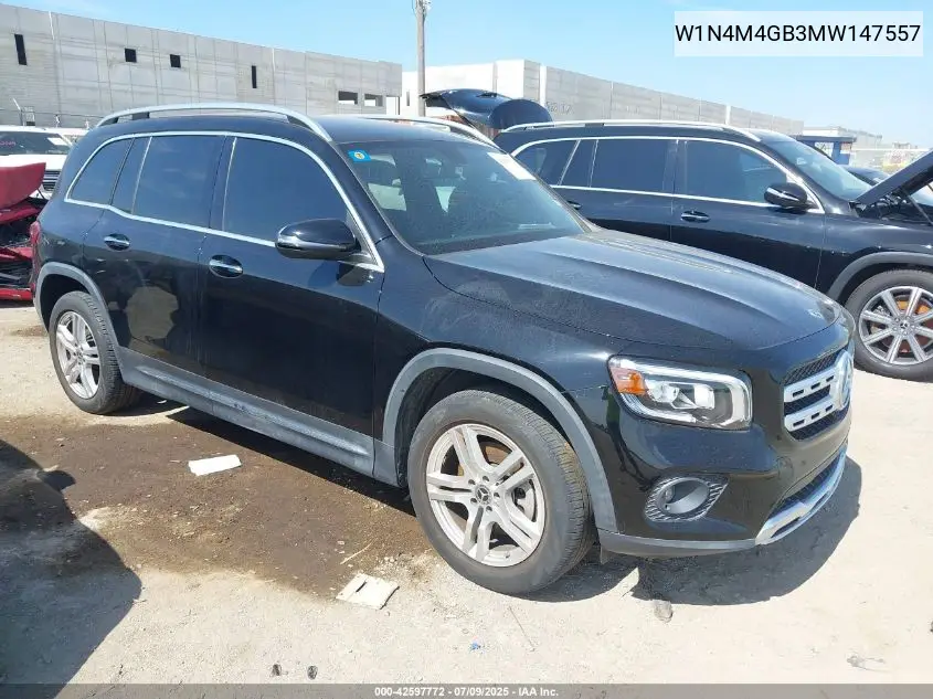 2021 Mercedes-Benz Glb 250 VIN: W1N4M4GB3MW147557 Lot: 42597772